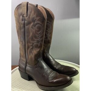 Justin Mens Brown Leather Cowboy Western Riding Motorcycle‎ Boots Sz.8 D